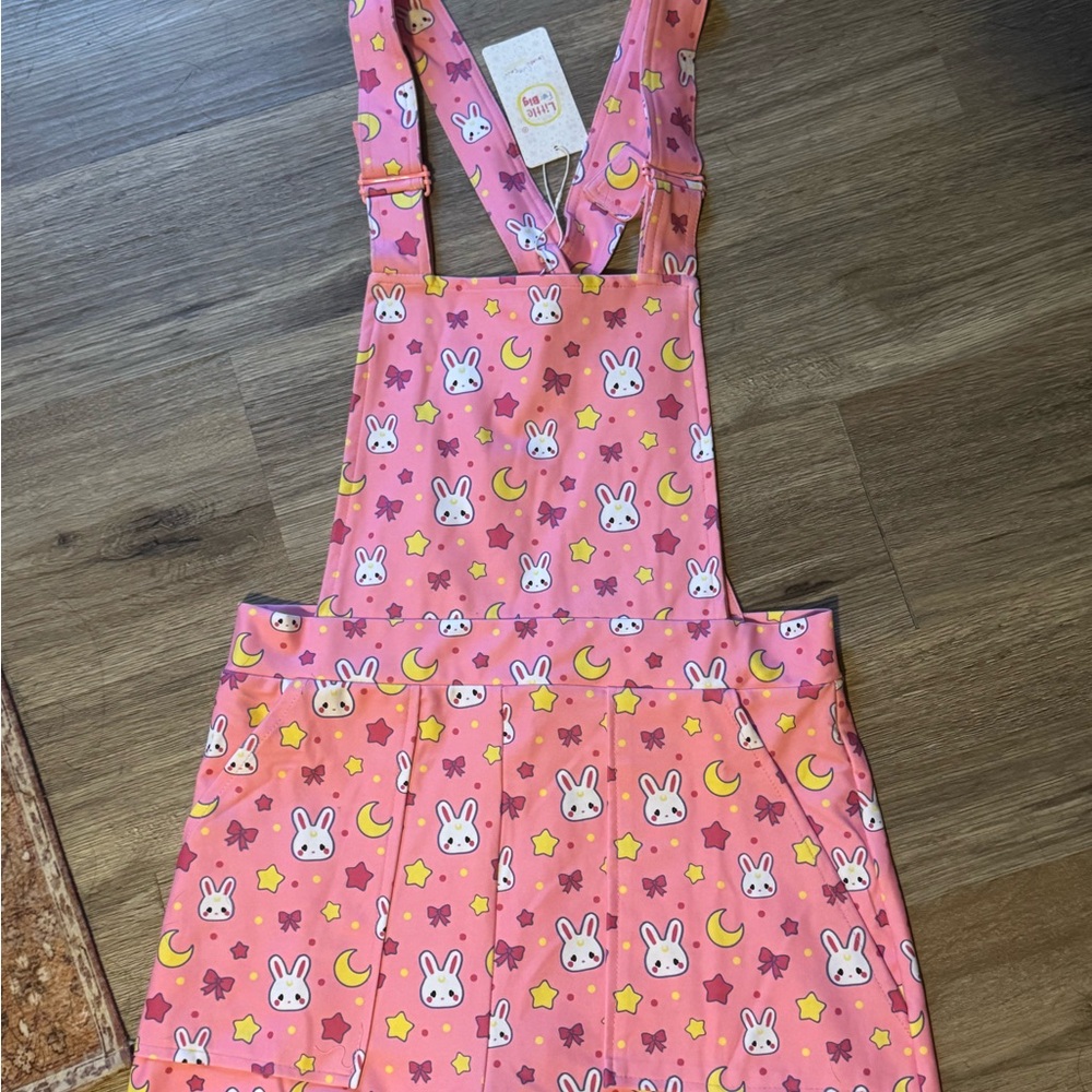 Playful Pink and White Cartoon Jumpsuit